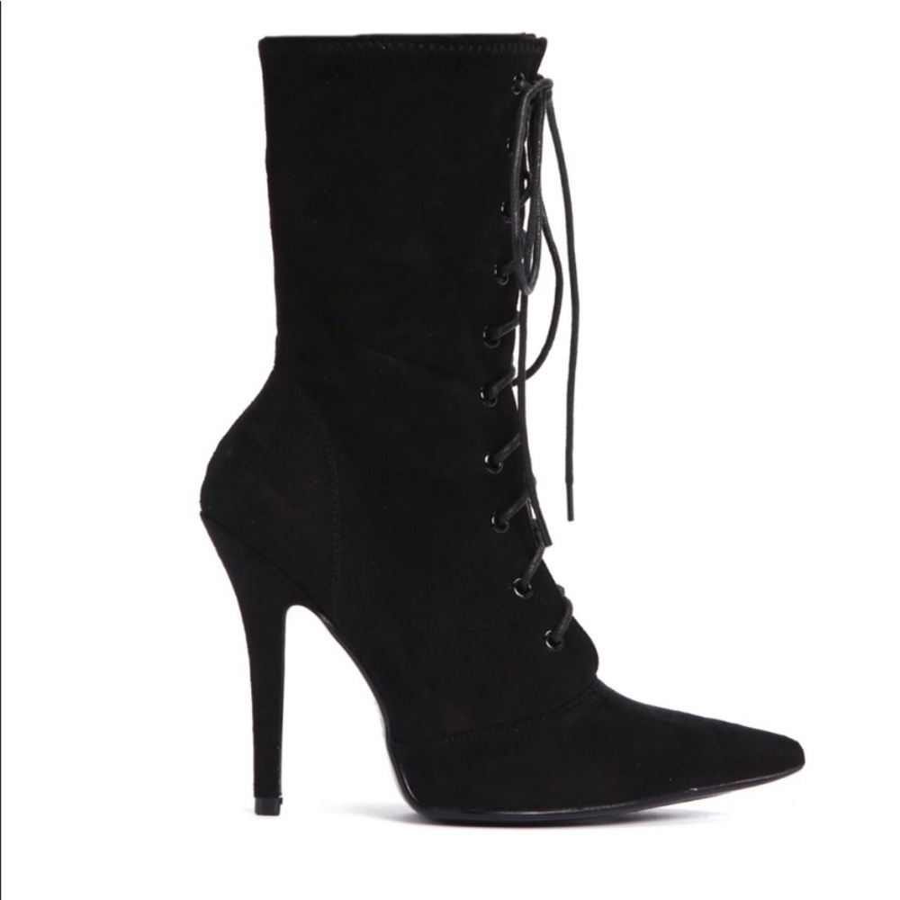 Sexy Beautiful Vegan suede heeled boots perfect Goth Steampunk Cosplay
